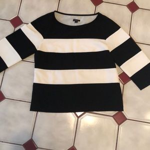 Black and white striped